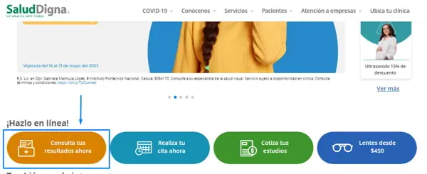 Consulta resultados Salud Digna en línea